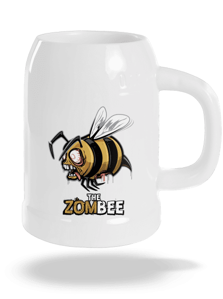 ZomBee - žlutá půllitr White