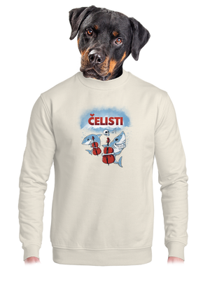 unisex mikina bez kapuce