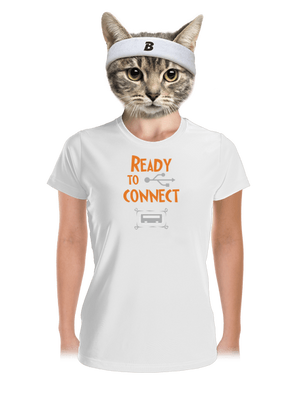 USB připojení dámské sportovní tričko White