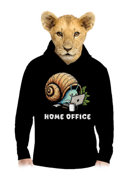 Šnekův home office dětská mikina klokanka Black