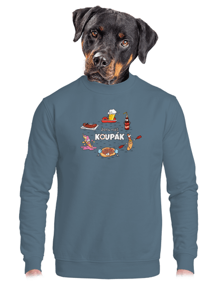 Český koupák unisex mikina bez kapuce Nordic Blue