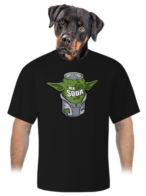 Mr. Soda unisex tričko oversized Black