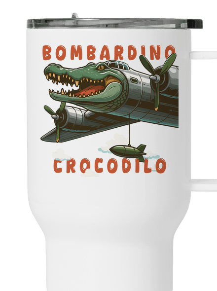 Bombardino Crocodilo – Italian Brainrot termohrnek White