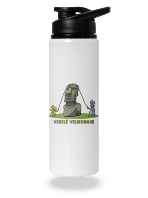 Velikonoční Moai lahev na vodu White