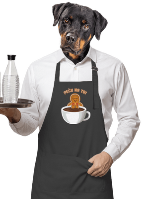 Peču na to! zástěra Dark Grey