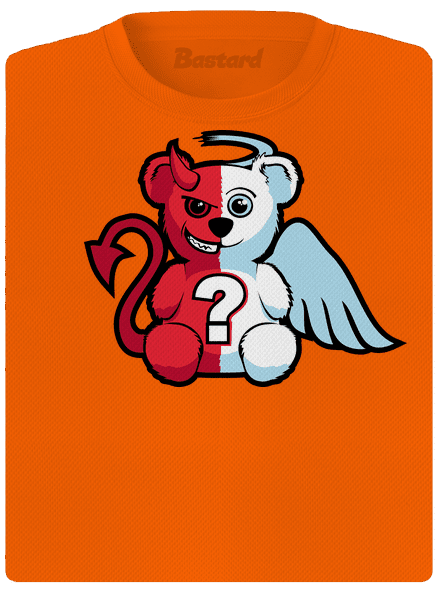 Anděl vs. ďábel dámské sportovní tričko Neon Orange