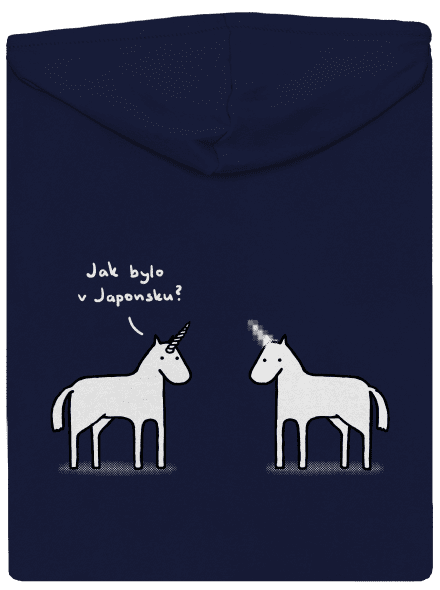 Pornorožec pánská mikina na zip Navy
