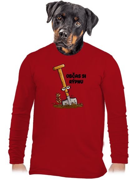 Občas si rýpnu pánské dlouhý rukáv Red