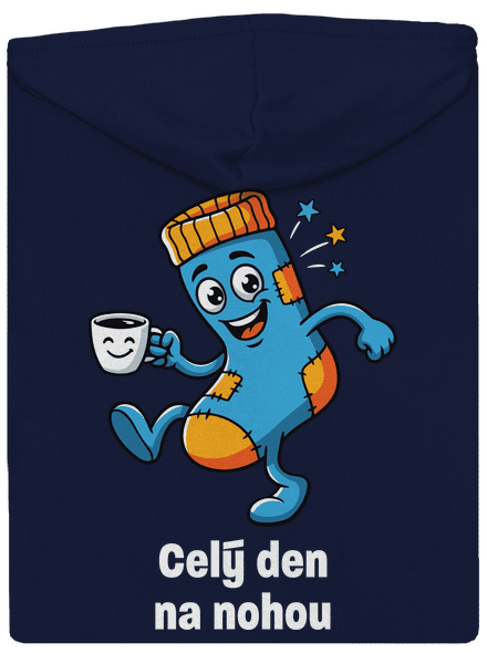 Na nohou pánská mikina na zip Navy