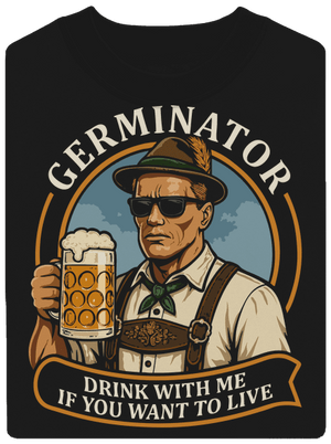 Germinator unisex mikina bez kapuce Black