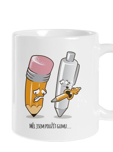 Používej gumu klasický hrnek White