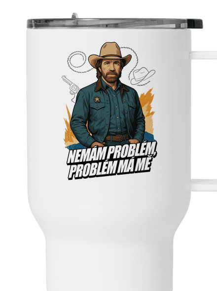 B19: Chuck Norris z Walker, Texas Ranger termohrnek White