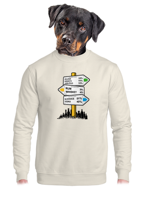 unisex mikina bez kapuce