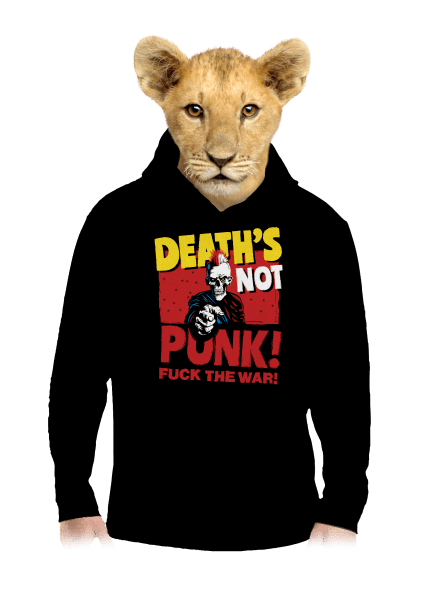Death's not punk dětská mikina klokanka Black