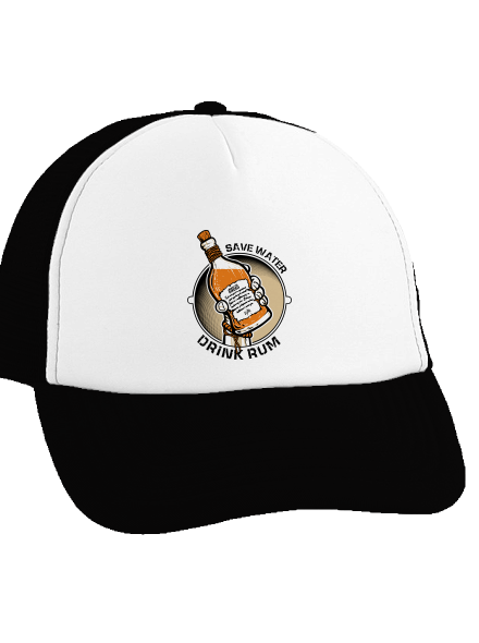 Save Water kšiltovka truckerka Black cap