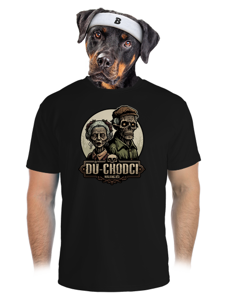 Dů-chodci pánské sportovní tričko Black