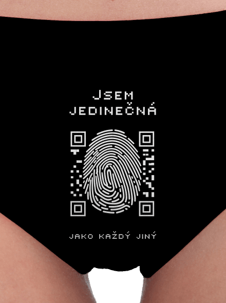 Jsem jedinečný dámské kalhotky Black