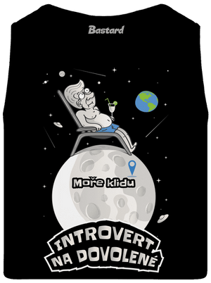 Introvert na dovolené pánské tílko Black