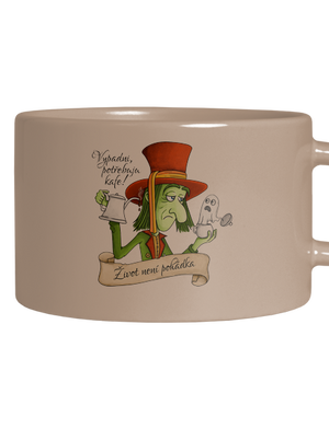 Potřebuju kafe! – Život není pohádka hrnek makronka Brown Macaron