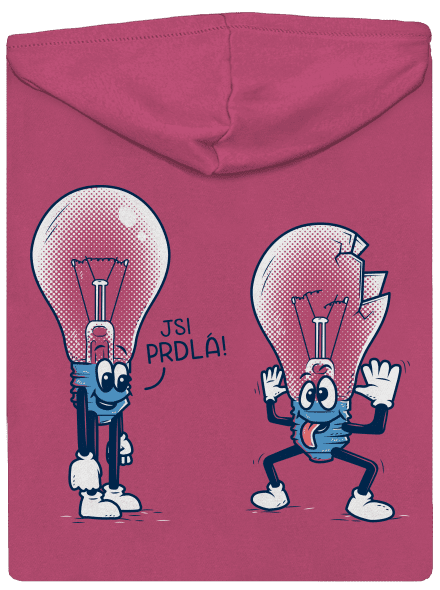 Prdlá dámská mikina na zip Magenta