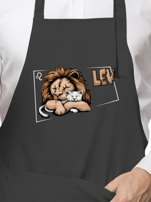 Kočičí horoskop: Lev  zástěra Dark Grey