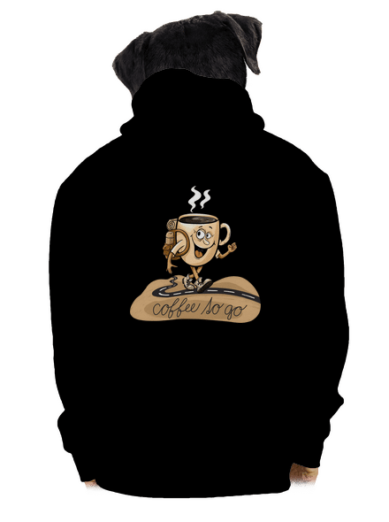 Coffee to go pánská mikina na zip Black
