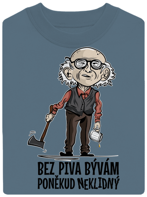Neklidný bez piva unisex mikina bez kapuce Nordic Blue