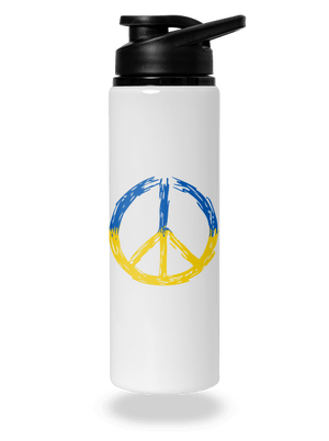 Ukrajina - Peace lahev na vodu White