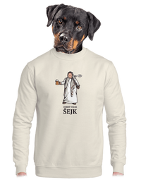 unisex mikina bez kapuce