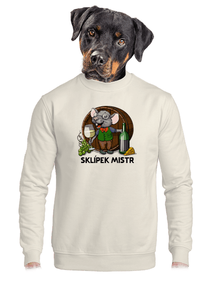 Sklípek mistr unisex mikina bez kapuce Off White
