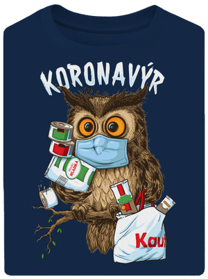 Koronavýr unisex tričko oversized Midnight Blue