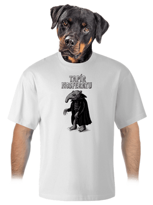 Tapír Nosferatu unisex tričko oversized White