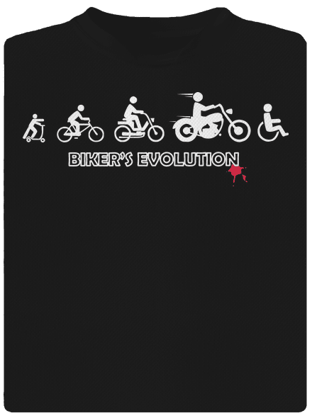Bikers evolution pánské sportovní tričko Black