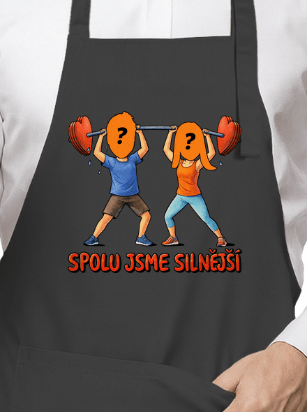 Spolu jsme silnější zástěra Dark Grey