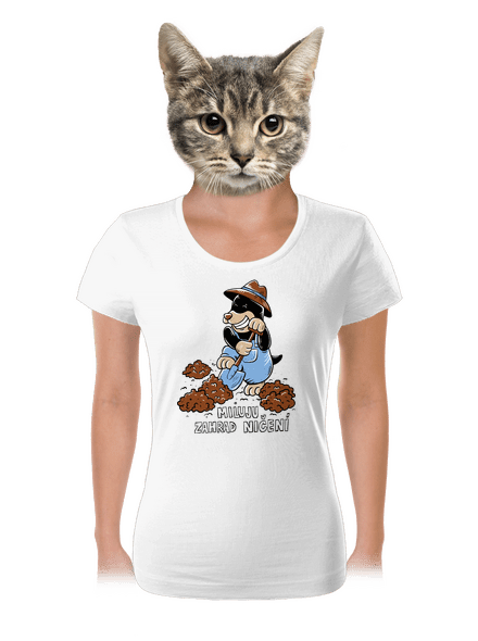Krtek zahradník dámské tričko White