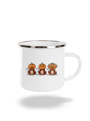 Halloween opičky plecháček White