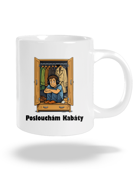 Poslouchám Kabáty velký hrnek White