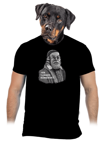 Jan Thanos Komenský pánské tričko Black