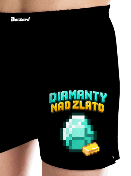 Diamanty nad zlato pánské trenky Black