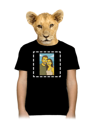 Simpsonovi z vlastní fotky dětské tričko Black