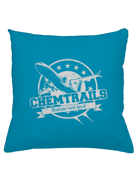 Chemtrails polštář Blue Turquoise