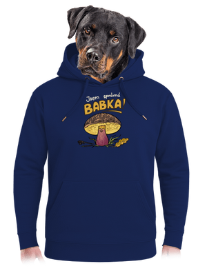 Babka a hříbeček unisex mikina premium Navy