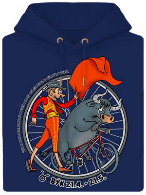 Cyklistický horoskop: Býk unisex mikina premium Navy