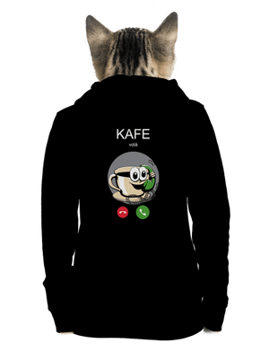 Kafe volá dámská mikina na zip Black