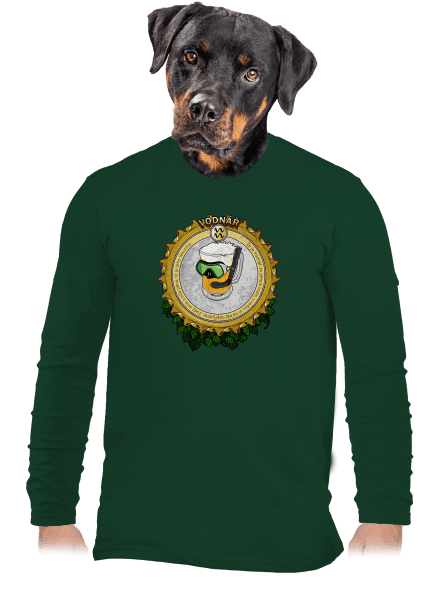 Pivní horoskop: Vodnář pánské dlouhý rukáv Bottle Green