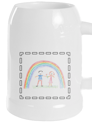 Dětské kresby - nahraj vlastní půllitr White