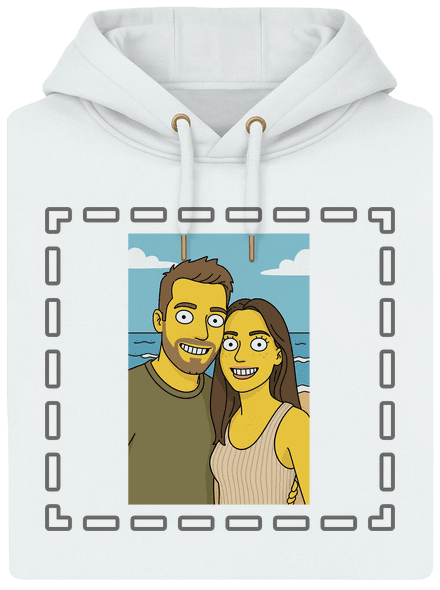 Simpsonovi z vlastní fotky unisex mikina premium Snowwhite