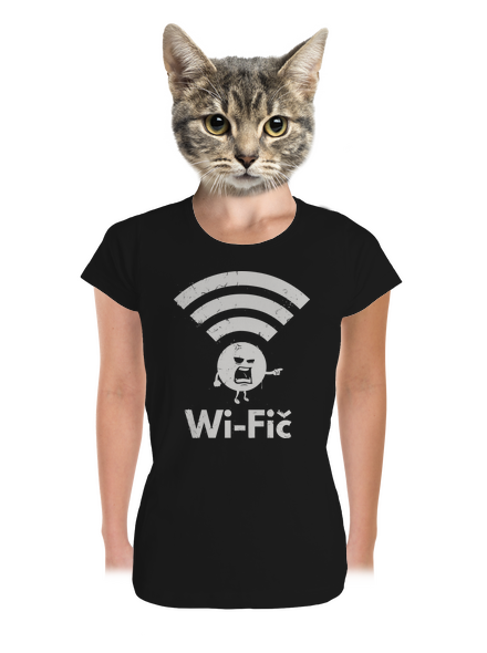 Wifič dámské tričko premium Black