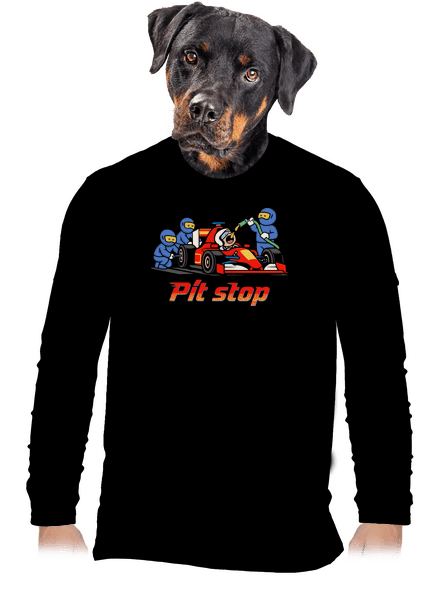 Pít stop pánské dlouhý rukáv Black