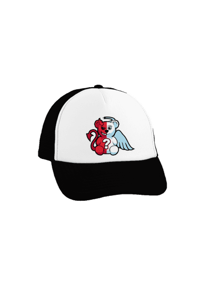 Anděl vs. ďábel kšiltovka truckerka Black cap